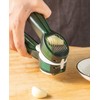 POPULUSL Garlic Slicer & Mincer, 2 in1 Garlic Press, Easy