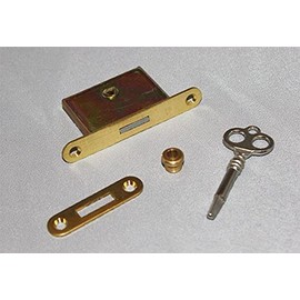 Upright Piano Lock and Key - 4 Piece Kit Brass Vertical Piano