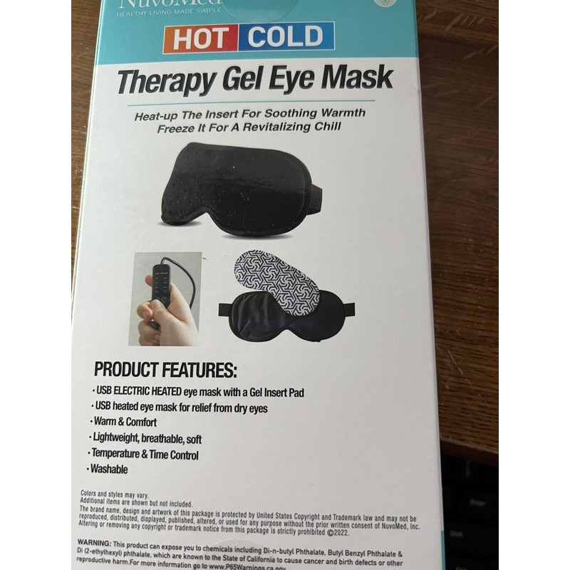 NuvoMed Hot/Cold Therapy Gel Eye Mask by NucoMed NIB