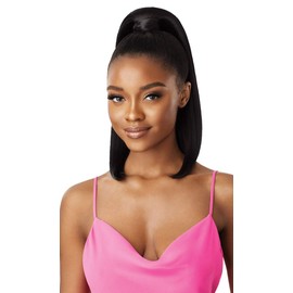 Outre PRETTY QUICK Premium Heat Resistant Synthetic Salon Style Wrap Ponytail Bulk-Free Quick Easy Styling Lightweight Soft Feel & Natural Luster - SLEEK STRAIGHT 16" (613)