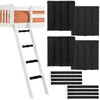 BTSKY 4Pcs Bunk Bed Ladder Pads with 8pcs Adjustable Hook