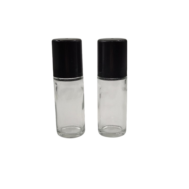 ZQDZYIE 2Packs Glass Roller Bottles 30ml/1 Oz Plastic Roller Ball