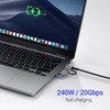 JBTOP 20Gbps Android Auto USB C Cable 2-in-1 [1ft, 2Pack]