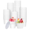 50 Pack Paper Soup Storage Containers with Lids, 12oz Disposable