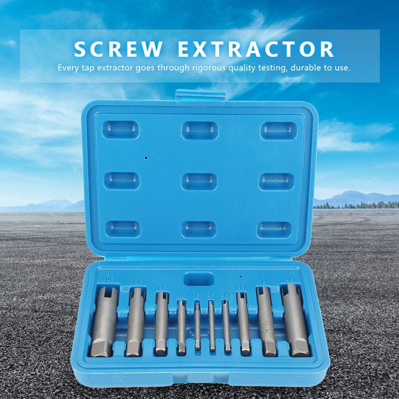 Stripped Screw Tap Extractor Set,Steel Broken Head Taps Remover,High Speed