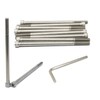 iexcell 10 Pcs 1/4-20 x 4-1/2" Partially Threaded Stainless Steel
