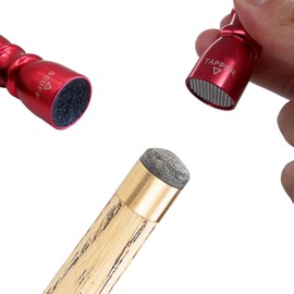 HUIESON Snooker Pool Cue Tip, 2024 New Version Billiard Pool Stick Tip with 3 in 1 Billiard Pool Cue Accessories Tool, Scuffer, Shaper and Aerator, Practical Gifts for Husbands, Best Friends (RED)