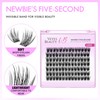 VEYESBEAUTY Lash Clusters Eyelashes Extensions Newbie's Five-Second Layered False Eyelashes