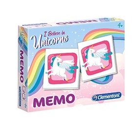 Clementoni – Memo Pocket Unicorn, 18032, multi-coloured