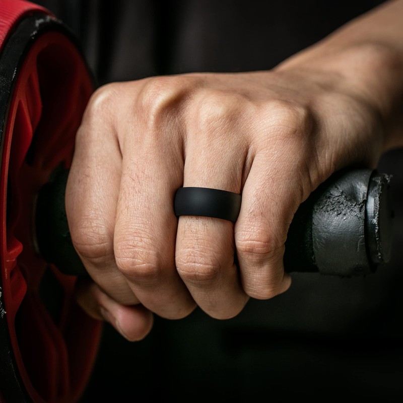 Saco Band Silicone Ring for Men - 8mm Width 2.3mm