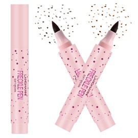 2 Stück Freckle Pen, Wasserdichter Langlebiger Sommersprossen Stift, Natürliche Lebensechte Sommersprossen Make-Up Stift für Natürliche Mühelose Sunkissed Makeup