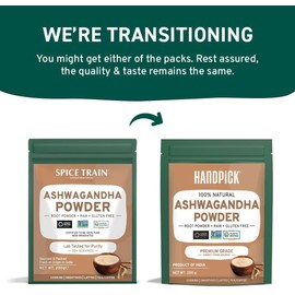 HANDPICK,Ashwagandha Root Powder (200g/7oz) Withania Somnifera | Finest Grade A Root Powder | Non-GMO, Vegan & Raw from India | Packed in Resealable Zip Lock Pouch