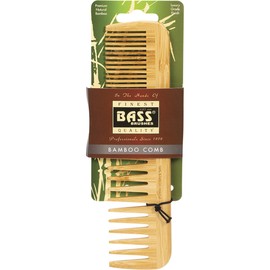 Bass Brushes Large Bamboo Comb, Fine & Wide Tooth