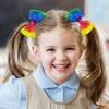 6 Stücke Regenbogen Haarzubehör, Einfaches Stirnband, Streamer -Haarring, Bogenkantenclip, Party