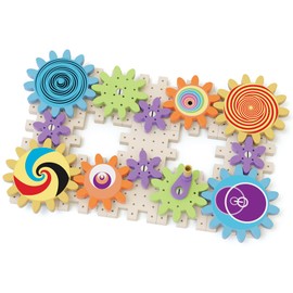 QUERCETTI Kaleido Gears Play Eco+, Construction game with various sizes gears for a spectacular chain reaction, Learning Game for Boys and Girls 3 years +, Sustainable and Made from Recycled Plastic