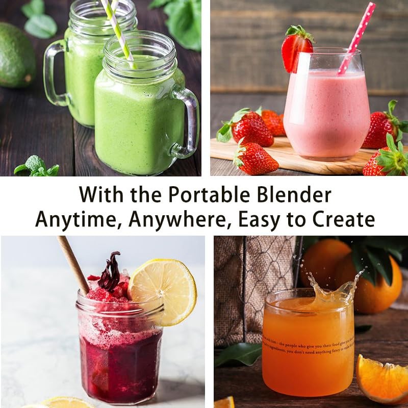 Personal Blender for Shakes and Smoothies with 6 Blades, 14OZ