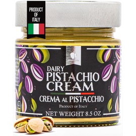 Gourmanity Dairy Pistachio Cream Spread, Perfect for Dubai Chocolate Bar, Luxury Pistachio Butter Cream For Sweet And Savory Dishes, Ideal for Italian Recipes, 8.5 oz Jar