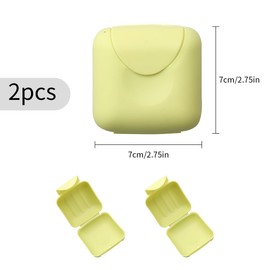 Luckious Brand 2 PCS Travel Soap Box - Waterproof and Leakproof Square Small Soap Dish with Sealed Portable Design, for Home and Outdoor Supplies (Green or Red)