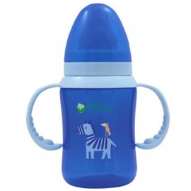 Green Sprouts Green Sprouts Non-Spill Trainer Bottle 6 Months Stage 3, Cornflower Blue 8 oz
