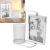 Pen Holder Picture Frame Stainless Steel Large Capacity Multi Purpose