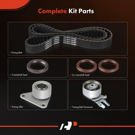 A-Premium Engine Timing Belt Kit Compatible with Volvo Cars - XC60 2015-2016, XC90 2003-2006, S60 2001-2009/2012-2016, XC70, S80, C70, V60, C30, S40, V50, V60 Cross Country, S60 Cross Country, V70