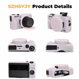 SZHSYJY Case for Canon Powershot G7 X Mark III Digital Camera,Soft Silicone Case for Canon Powershot G7X Mark III DSLR Camera,Comes with 2 Screen Protectors and 1 Wrist Strap. (Jelly Pink)