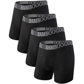 BAMBOO COOL Men's 360° Breathable Mesh Underwear Moisture-Wicking Boxer Briefs Cooling Performance,Multipack