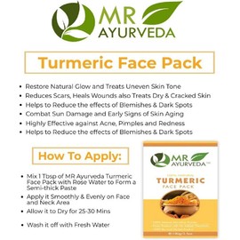 MR Ayurveda 100% Organic Turmeric Powder | Turmeric Powder for Face | Turmeric Powder for Skin | Turmeric Face Pack | Haldi Powder for Face, 100 Grams