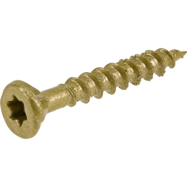 Power Pro 48594 Premium Outdoor Wood and Deck Screws Rust Resistant for Exterior Use, #8 x 1-1/4", 1lb Box, Epoxy Coated Bronze, 242pcs