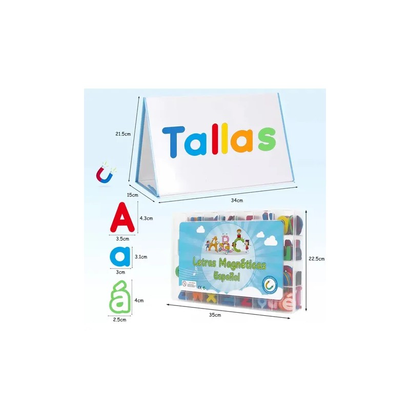 Juego Montessori De Letras Magnéticas En Inglés De 297 Pzs
