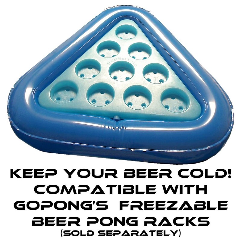 GoPong Pool Pong Rack Floating Beer Pong Set, Includes 2