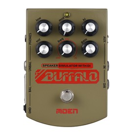 MOEN Electric Guitar Effects Pedal Buffalo Speaker Simulator with DI Low/Mid/High Tone Gain Volume Freq