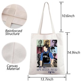 TGBJE Spencer Inspired Tote Bag Criminal Tv Show Inspire Grocery Bag True Crime Lover Gift (C Reid Tote)