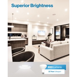 Sunco 6 Pack BR30 Light Bulbs LED, Recessed Can Light Bulbs, Indoor Flood Bulb, 850 LM, 11W (65W Equivalent), 6000K Daylight Deluxe, Dimmable, E26 Base, for Home, Kitchen, Bedroom UL.