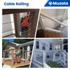 Muzata 10 Pairs 1/8" Cable Railing Hardware Kit Swage Toggle
