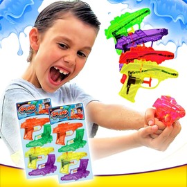 Mini Water Gun Toy 1 Pack (4 Guns) Bulk Water Squirt Soaker Guns for Kids & Adults | Dog Training & Cat Training Water Blaster | Beach and Pool Water Gun Pack | Hot Summer Water Games -858-1A