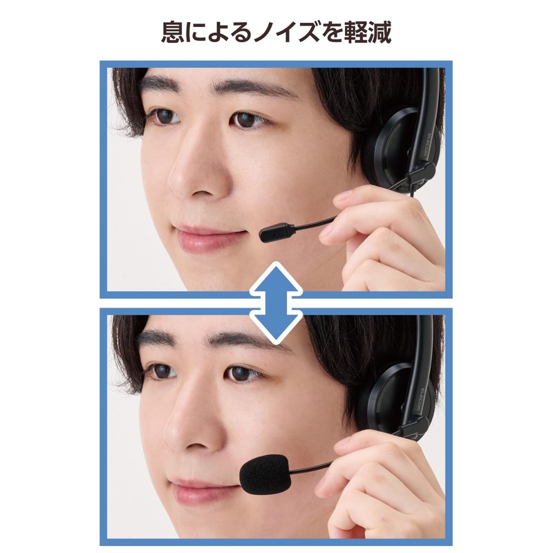 Elecom 4 Pole 3.5mm Noise Cancelling Unidirectional Lightweight Wired Headset