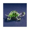 Goldia Green Turtle Glass Figurine