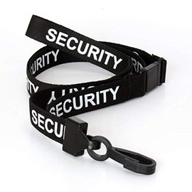 CKB LTD Security LANYARDS Breakaway Safety Lanyard Neck Strap Swivel Plastic Clip for ID Card Holder - Pull Quick Release Design (Black, Pack of 10)
