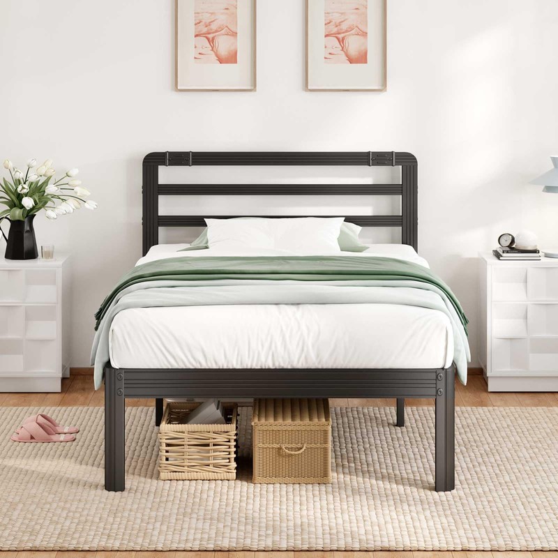 BOSRII Premium Quality Twin Size Bed Frame - Reinforced Thickened
