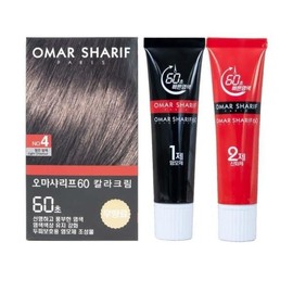 Omasharif 60 color cream hair dye no4 light brown hair color gray hair mild / 오마샤리프 60 칼라크림 염색약 no4 밝은 밤색 헤어 컬러 새치 흰머리 순한