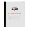 School Smart Stitched Cover Composition Book, Red Margin, 8-1/2 x
