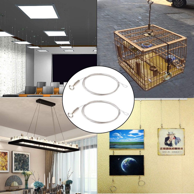 ZKSM Picture Hanging Wire 2 Packs Adjustable Stainless Steel Wire