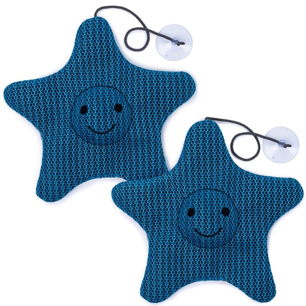 STAR SPLASH Hot Tub Scum Absorber Stars – 3D Honeycomb Mesh Oil Absorbing Sponges for Scum – 2 Washable Pool & Spa Defoamers for Hot Tub – Hot Tub Accessories for Adults, 10x10 In., 25x25 Cm