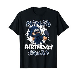 Ninja birthday squad kids birthday party little ninja T-Shirt