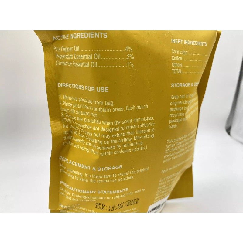 Pro Elobara Natural Squirrel Deterant Pouches Rodent Chipmunk For Indoor/Outdoor