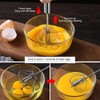 Stainless Steel Semi-Automatic Whisk Egg Whisk Hand Push Rotary Whisk