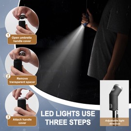 NOORNY Travel Automatic Inverted Windproof Rain Umbrella Folding Compact Umbrella for Car Backpack Purse Men Women (NORMAL SIZE-Black)