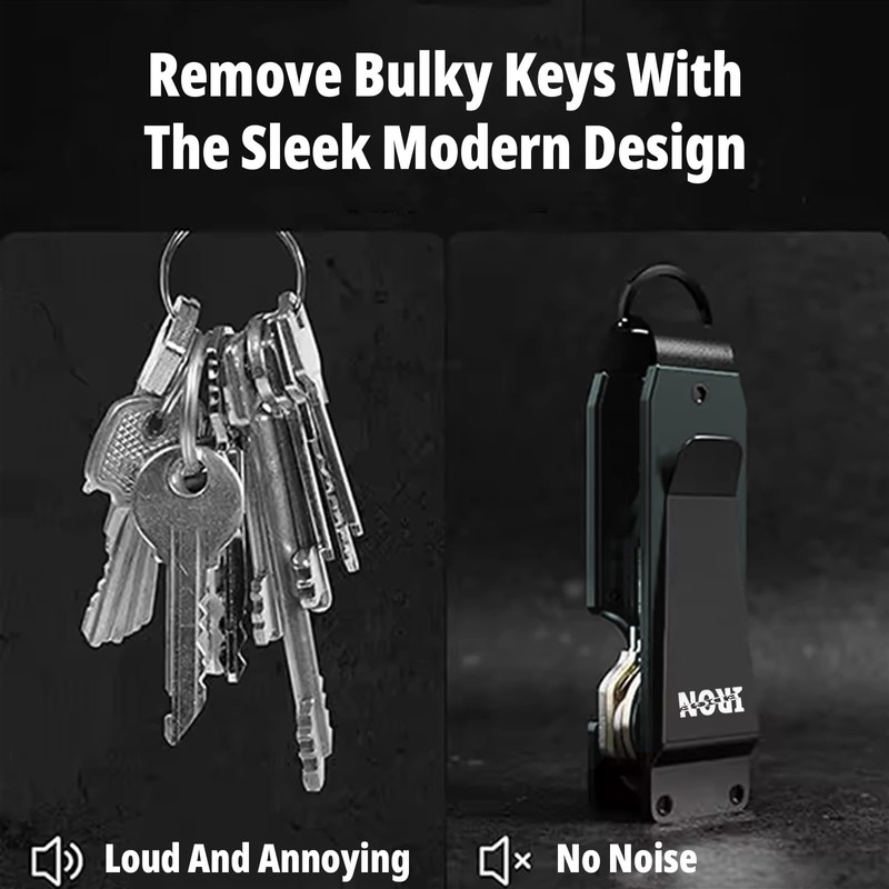 Iron Edge Key Organiser - Portable Keychain, Minimalist Heavy Duty