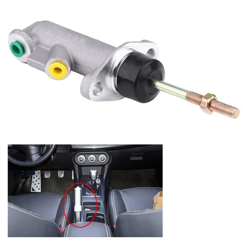 Qiilu Handbrake Master Cylinder, Aluminum Alloy Car Brake Clutch Master